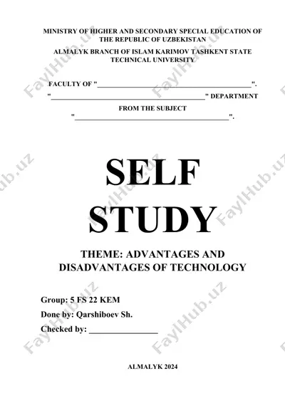 advantages and disadvantages of technology — DOCX