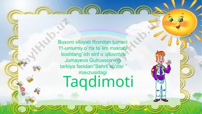 sehrli so'zlar taqdimoti — PPTX