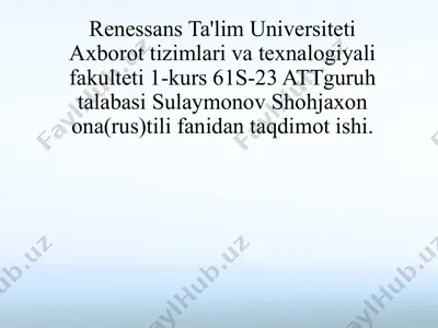 o‘zbekiston – yagona vatan — PPTX