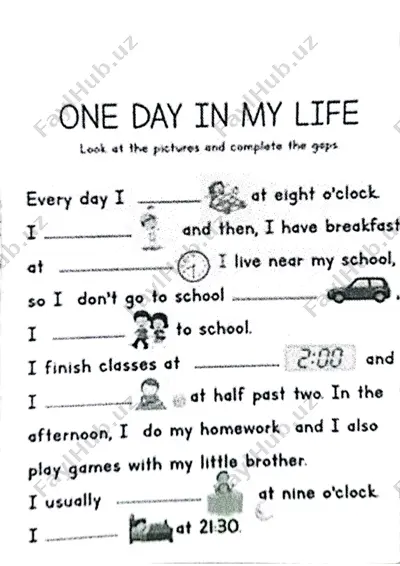 one day in my life — PDF