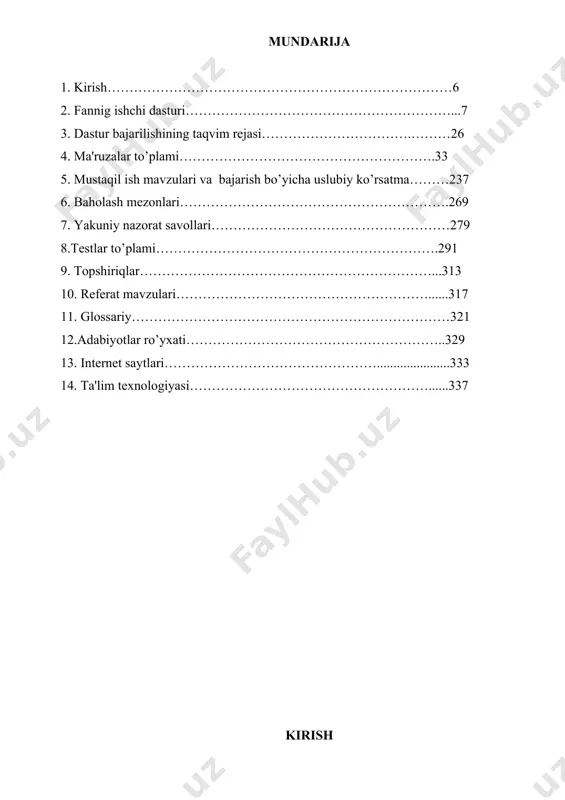 ’quvchi-talaba “avtomobil tuzilishi” fanini o’zlashtirishga kirishi ko’zda tutilgan. fanni o’qitishda zamonaviy axborot va pedagogik texnologiyalari bo’yicha tavsiyalar bugungi avtomobillarning konstrukstiyasi shu qadar murakkablashib bormoqdaki , ularni oddiy plakat yoki sxemalarda o’quvchining ongiga etkazish mumkin emas. quyida ushbu fanni zamon talabi asosida darslarni tashkil etish bo’yicha tavsiyalar berildi: -texnikaga oid fanlarni o’rgatish jarayoni turli xildagi ko’rgazmali o’quv qurollarini qo’rsatish bilan, mashqlar va laboratoriya ishlari, bu mashg’ulotlarning o’zaro uzviy bog’langanliklari bilan olib borilishi lozim. - “avtomobil tuzilishi” fanidan dars berishda avtomobillarga oid barcha ko’rgazmali texnik qurollar (aktiv, passiv), uning qismlari bo’lishi lozim. - ta’lim berishning zamonga xos texnik vositalaridan- slaydlar, kinofilmlar, o’rgatuvchi va nazorat qiluvchi kompyuterlardan hamda ularning dasturlaridan (qo’llanmalaridan) foydalanish kerak. - ma’lumki, ta’lim - ikki yoqlama jarayon. bu jarayonda pedagog ham, o’quvchi-talaba ham faol bo’lishi kerak. agar pedagog o’z ishida muvaffaqiyatga erishishni istasa, u albatta, o’quvchilarning faolligini to’g’ri yo’lga solishga intiladi. pedagog berayotgan axborot o’quvchilar tomonidan qanday qabul qilinayotganini, boshqacha …