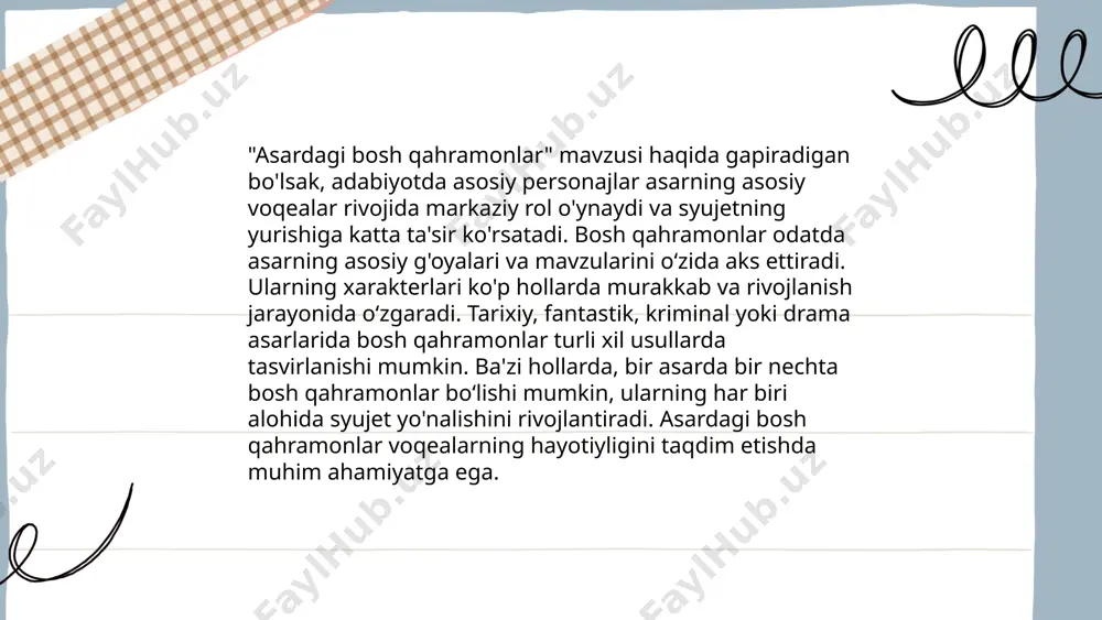 ramzlar orqali yozuvchi o'quvchini qiziqish bilan o'rganishga va tafsir qilishga chorlaydi. o'zbek adabiyotida ham ramzlarga ko'p uchraymiz. masalan, "safarda o‘tuvchi daryo" hayotning o‘tkinchiligini anglatishi mumkin, yoki "qishda chirigan daraxt" jamiyatdagi inqirozni ko'rsatishi mumkin. xullas, ramzlar romanlarning mazmunini boyitishga va chuqurlik qo'shishga xizmat qiladi. ... t.me/slaydai_bot mushfiq kozimiyning ta'sirlanish manbalari ko‘p qirralidir. uning adabiy faoliyati ko‘plab o‘zbek xalq dostonlari, she’riy an’analar va xalq og‘zaki ijodidan ta’sirlangan. xix asr o‘rtalaridagi markaziy osiyo adabiyoti, ayniqsa, alisher navoiy asarlari uning ijodiga katta ta’sir ko‘rsatgan. buning bilan birga, turli diniy manbalar va sharq falsafasi, jumladan, islomiy tasavvuf g‘oyalari ham mushfiq kozimiy ijodida muhim o‘rin egallaydi. uning ijodida zamondosh shoirlar va yozuvchilar, mahalliy muhitning madaniyati ham seziladi. mushfiqning adabiy muloqotlari, o‘sha davrdagi ijtimoiy-siyosiy jarayonlar va erkinlikka intilish hissi ham kozimiyning asarlarida ko‘zga tashlanadi. ushbu ta’sirlarning uyg‘unligi uning ijodini boyitib, o‘zbek adabiyotida noyob o‘ringa ega bo‘lishiga yordam bergan. mushfiq kozimiy "qòrqinchli tehron" turĝunova zulfizar e'tiboringiz uchun raxmat! …