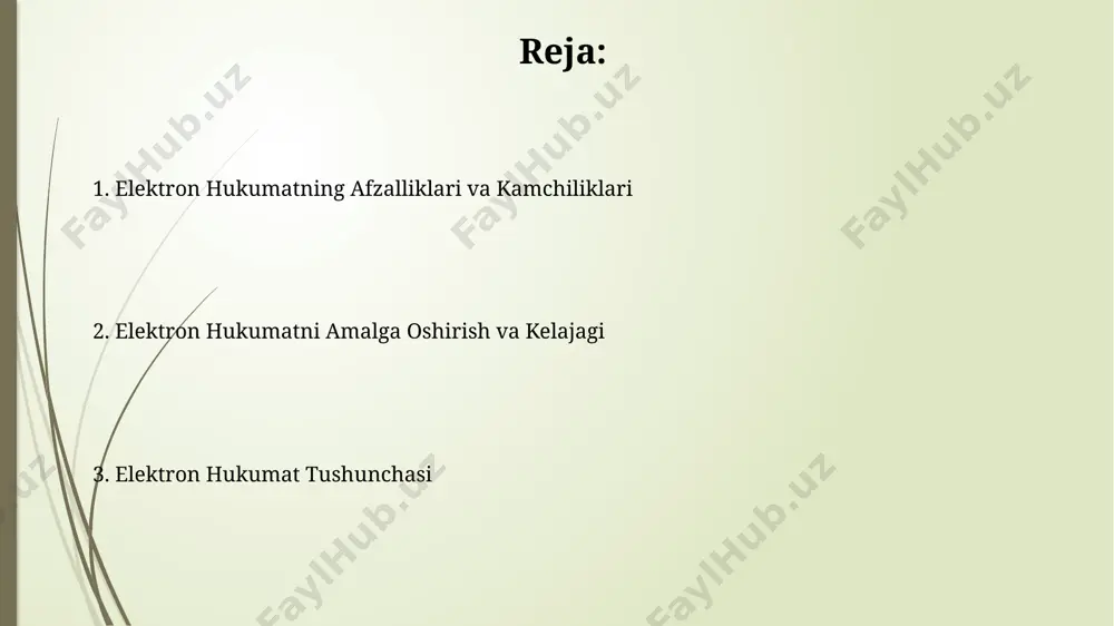 samarqand viloyati kabi hududlarda davlat xizmatlariga kirishni yaxshilaydi, chunki u geografik cheklovlarni bartaraf etadi va 500 dan ortiq xizmatlarni taklif qiladi. elektron hukumat korrupsiyani kamaytirishga yordam beradi, chunki barcha jarayonlar onlayn tarzda shaffof bo‘lib, 2023-yilgi ma'lumotlarga ko‘ra, bu ko‘rsatkich 15% ga kamaygan. elektron hukumat va fuqarolar elektron hukumat portali orqali 2023-yilda o'zbekistonning 12 ta viloyatida 5 milliondan ortiq fuqaro davlat xizmatlaridan onlayn foydalangan. toshkent shahrida joylashgan "elektron hukumat" markazi 200 mingdan ziyod fuqaroga yordam ko'rsatib, 100 mingdan ortiq murojaatni qayta ishlagan. elektron hukumat tushunchasi elektron hukumatning samaradorligi toshkent shahri misolida, aholining davlat idoralari bilan aloqasini soddalashtirish orqali, vaqt va resurslarni 30% ga tejashga olib keldi. elektron hukumat tushunchasi o'zbekistonda 2000-yillarning boshlaridan joriy etila boshlandi va 2010-yillarda, xususan, davlat xizmatlari portali orqali 100 dan ortiq xizmatlarni onlayn taqdim etish bilan faol rivojlandi. elektron hukumatning kamchiliklari cyberhujumlar xavfi, ma'lumotlarning maxfiyligi va himoyalanishi masalalari, ayniqsa, toshkent shahri kabi yirik shaharlarda joylashgan serverlar uchun …