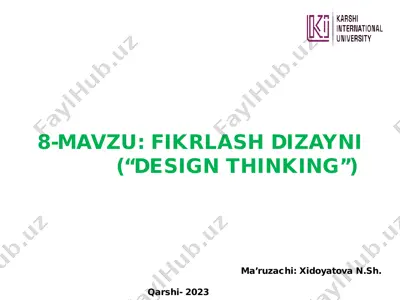 fikrlash dizayni ("design thinking") — PDF