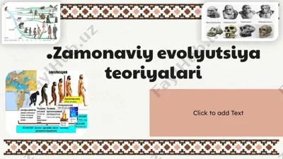 zamonaviy evolyutsiya teoriyalari — PPTX