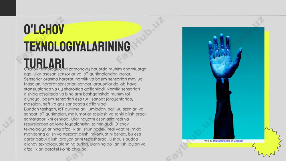 vjud. ushbu usullar yordamida tizimning zaif tomonlarini aniqlash va ularni bartaraf etish bo'yicha amaliy choralar ko'rish mumkin. tahlil usullari 2020 yilda yuz bergan "mirai botnet" hujumi iot qurilmalari orqali amalga oshirilgan eng katta xavfsizlik inshootlaridan biridir. ushbu hujum natijasida millionlab qurilmalar o'z nazoratini yo'qotdi, bu esa internetda keng ko'lamli xizmat ko'rsatishning to'xtashiga olib keldi. bu voqea iot xavfsizligini ta'minlashning ahamiyatini yana bir bor tasdiqladi. misol ma'lumotlarni himoya qilish usullari ma'lumotlarni himoya qilishda shifrlash asosiy rol o'ynaydi. shifrlash usullari, masalan, simmetrik va asimmetrik shifrlash, ma'lumotlarni ruxsatsiz kirishdan himoya qiladi. kirish nazorati ma'lumotlarni himoya qilishda muhim ahamiyatga ega. foydalanuvchi autentifikatsiyasi va ruxsat berish mexanizmlari ma'lumotlarga kirishni boshqaradi. tarmoq monitoringi orqali xavfsizlikni ta'minlashda muhim rol o'ynaydi. tarmoqdagi harakatlarni kuzatish imkoniyatlari tahdidlarni aniqlash va ularga javob berishga yordam beradi. 1. 2. 3. yuqori malakali mutaxassislar resurslar yetarli emas yangi texnologiyalar raqobat kuchayishi kompaniyada yuqori malakali mutaxassislar mavjud bo‘lib, ular innovatsion yechimlarni taklif qilishga qodir. …