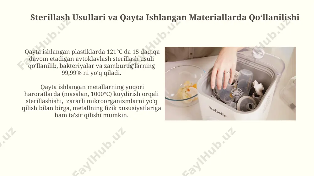sterillash usullari va qayta ishlangan materiallarda qo‘llanilishi - Page 3