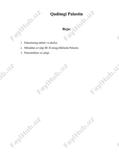qadimgi palastin — DOC