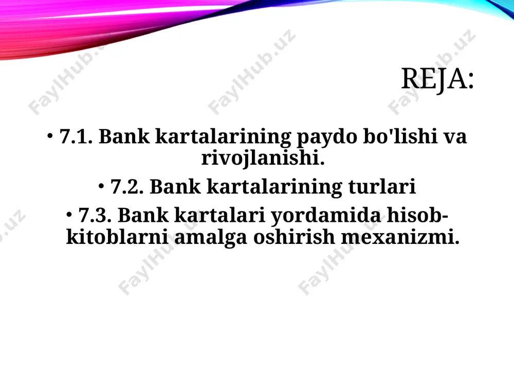 tkazmasi bilan to'lash shart emas” bor edi.m dastlab kartochkalar kartondan ishlab chiqarilgan, ammo bu materialning mo'rtligi tufayli metall kartochkalar ishlab chiqarila boshlandi. birinchi metall charga-plates kartalari 1928 yilda bostonda joylashgan farrington manufacturing kompaniyasi tomonidan chiqarildi. ularda karta raqami, egasi ma'lumotlari va kartaning amal qilish muddati ko'rsatilgan. bunday kartalarga xizmat ko'rsatish jarayoni qisman avtomatlashtirildi, mijozlar to'g'risidagi ma'lumotlar bosma cheklarga (slips) o'tkazildi. birinchi to'lov tizimi diners club kompaniyasi bo'lib, u 1949 yilda diners club kartalari paydo bo'lgandan beri to'lov kartalari yordamida to'lovlarni amalga oshirib kelmoqda. dastlab, bu kartalar restoranlarda naqd pul o‘rniga ovqatlanish uchun to‘lashda foydalanilgan, keyin restoranlar diners club kompaniyasiga hisob-fakturalar nusxalarini taqdim etgan va kompaniya har oy o‘z mijozlarining mablag’larini hisob-kitob qilgan. shunday qilib, aholi punktlarini egallab olgan diners club timsolida xaridor va tijorat kompaniyasi o'rtasida vositachi paydo bo'ldi. birinchi bank kartasi nyu-yorkning kichik banki long island bank tomonidan chiqarilgan bo'lib, keyinchalik uni raqobatchilar o'zlashtirdilar. nyu-yorkda joylashgan boshqa bir bank …