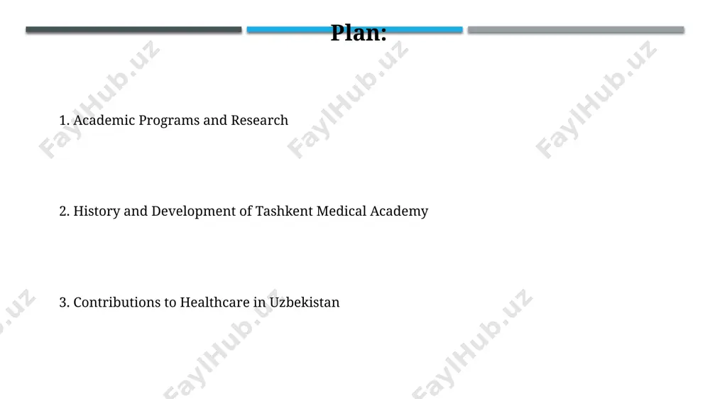ns the academy's curriculum integrates modern teaching methodologies with a strong emphasis on practical skills, boasting a 90%+ student placement rate within 2 years of graduation in various medical fields. tashkent medical academy offers over 15 undergraduate and postgraduate specializations, including highly competitive programs in cardiology and neurosurgery, attracting students from across central asia. history and founding of tashkent medical academy tashkent medical academy, initially founded in 1920 as a medical faculty within the turkestan state university, gradually expanded its programs and student capacity over the decades, eventually achieving independent academy status. by 1930, the institution boasted a faculty of approximately 50 professors and lecturers, reflecting a significant expansion in teaching staff necessary to support the growing number of medical students. notable alumni and contributions numerous alumni have published over 500 peer-reviewed articles in prestigious medical journals, showcasing the academy's commitment to scientific advancement and global health impact through research …