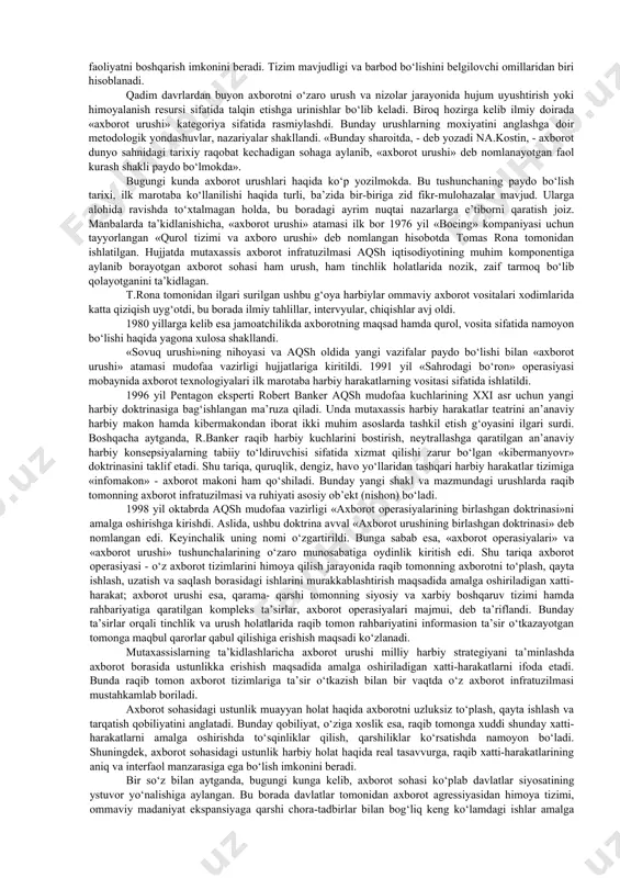 iyofasi «superkorporasiya» texnologiyalarning insoniylikdan begonalashuvi natijasida din niqobidagi ijtimoiy va madaniy buzg‘unchilikni sodir etishga bo‘lgan urinishlar tobora kuchayib bormoqda. jumladan, bugungi kunda kiberterrorchilik tuzilmalari o‘z g‘arazli maqsadlari yo‘lida axborot-kommunikasiya texnologiyalaridan keng foydalanishga urinmoqda. bu borada o‘zbekiston respublikasi birinchi prezidenti i.a.karimovning «yuksak ma’naviyat-yengilmas kuch» asarida quyidagicha ta’kidlangan: «taassufki, ba’zan islom dini va diniy aqidaparastlik tushunchalarini bir-biridan farqlay olmaslik yoki g‘arazli maqsadda ularni teng qo‘yish kabi holatlar ham ko‘zga tashlanmoqda. shu bilan birga, islom dinini niqob qilib, manfur ishlarni amalga oshirayotgan mutaassib kuchlar hali ongi shakllanib ulgurmagan, tajribasiz, g‘o‘r yoshlarni o‘z tuzog‘iga ilintirib, bosh-ko‘zini aylantirib, ulardan o‘zining nopok maqsadlari yo‘lida foydalanmoqda. bunday nojo‘ya harakatlar avvalo muqaddas dinimizning sha’niga dog‘ bo‘lishini, oxir-oqibatda esa ma’naviy hayotimizga salbiy ta’sir ko‘rsatishini barchamiz chuqur anglab olishimiz va shundan xulosa chiqarishimiz zarur». «kibermakon»da din niqobidagi «kiberhujum»lar tahdidi: din niqobi ostidagi ekstremistik saytlarda asosan davlat to‘ntarilishi va xunrezlik urushlari haqida gap boradi. jumladan, bugungi kunda dunyoda eng katta xavf …