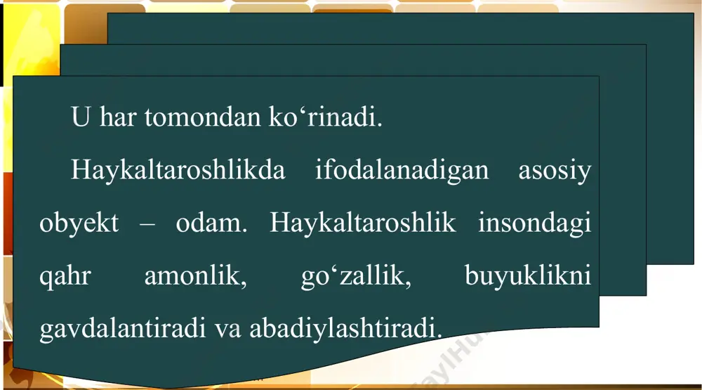 haykaltaroshlikda ifoda vositalari 5 - sinf - Page 3