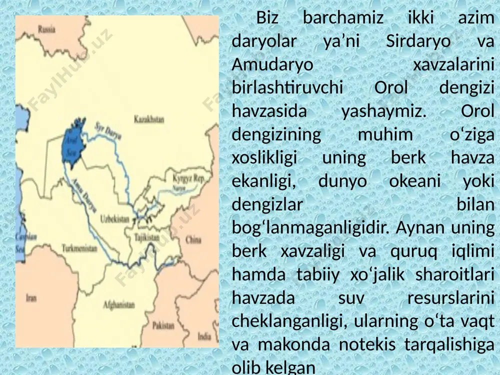o‘zbekistonning suv resurslari va manbalari - Page 3
