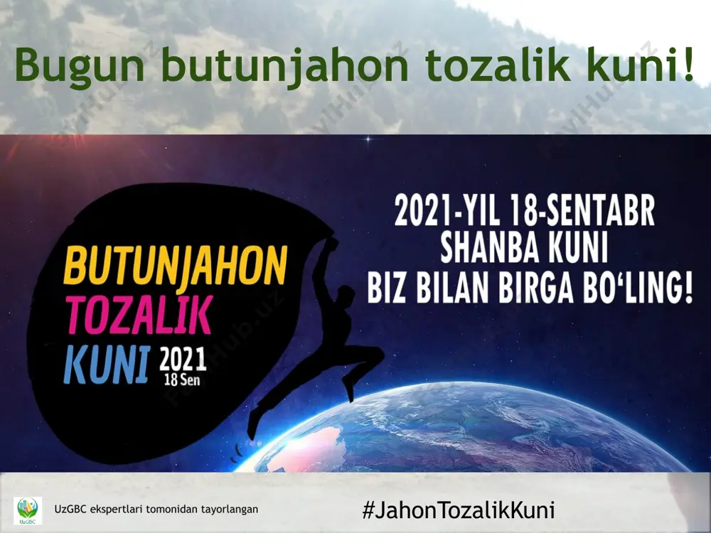 sa, o‘zbekistonda nechta daraxt paydo bo‘ladi? b i l a s i z m i ? uzgbc ekspertlari tomonidan tayorlangan 1 tonna makulatura: 10 ta daraxtni 1.000 kvt elektroenergiyani 30 kishi uchun ionlahstirilgan kislorodni 200 kubometr suvni tejaydi savol: chiqindilar miqdorini kamaytirish va yerimizni tozalanishi uchun yana nima qilish mumkin? uzgbc ekspertlari tomonidan tayorlangan 1. suvni shishali stakan yoki bokaldan iching. uzgbc ekspertlari tomonidan tayorlangan 2. termosli idishlardan foydalaning (velosiped xaydovchilariga o‘xshab). plastik idishlardagi suvni xarid qilishni to‘xtating! uzgbc ekspertlari tomonidan tayorlangan 3. metall yoki yog‘och qoshiq va sanchqichdan foydalaning, imkoni bo‘lsa o‘zingiz bilan olib yuring. uzgbc ekspertlari tomonidan tayorlangan 4. imkoni boricha shisha va keramik idishlardan foydalaning. uzgbc ekspertlari tomonidan tayorlangan 5. bir necha marta ishlatiladigan matoli sumkalardan foydalaning. uzgbc ekspertlari tomonidan tayorlangan 6. ichimlikni ichadigan cho‘pli naychadan voz keching. uzgbc ekspertlari tomonidan tayorlangan 7. shisha idish yoki qog‘ozli qadoqdagi maxsulotlarni xarid qiling. plastik qadoqlardan voz keching. uzgbc ekspertlari …