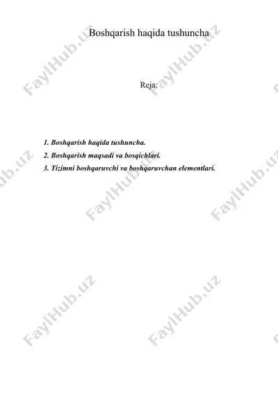 boshqarish haqida tushuncha — DOCX