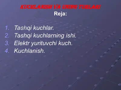 kuchlanish va uning turlari — PPTX