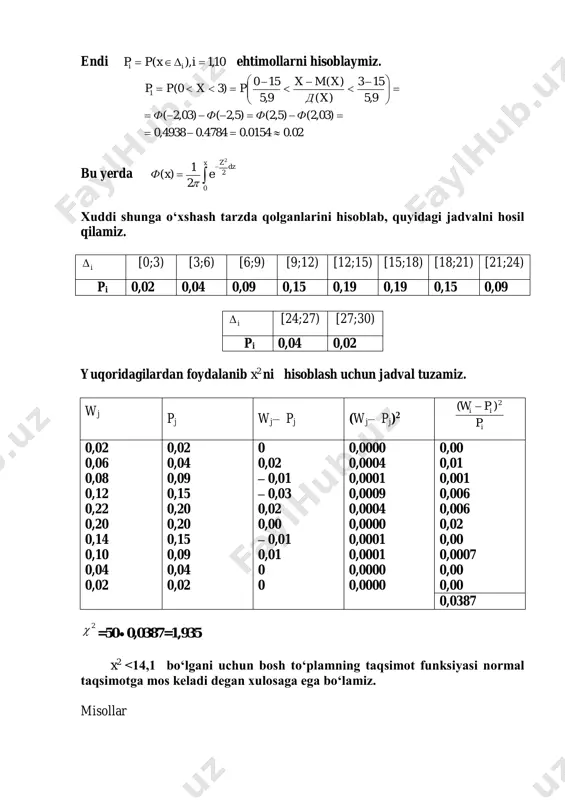 statistik gipotezalar nazariyasi - Page 5