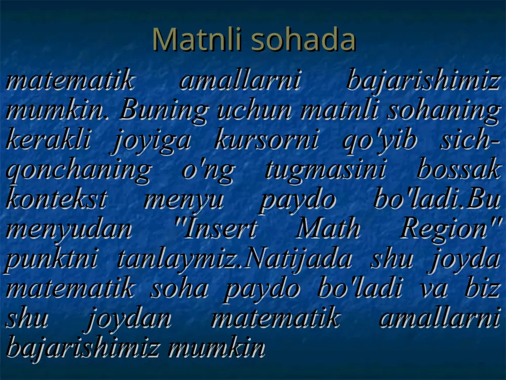 mathcad dasturida matnlar bilan ishlash, matn va formulalarni formatlash - Page 3