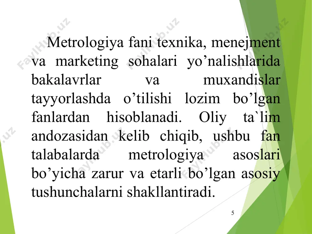 metroligik taminot va o'lchash - Page 5