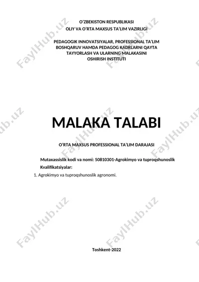 agrokimyo va tuproqshunoslik — DOC