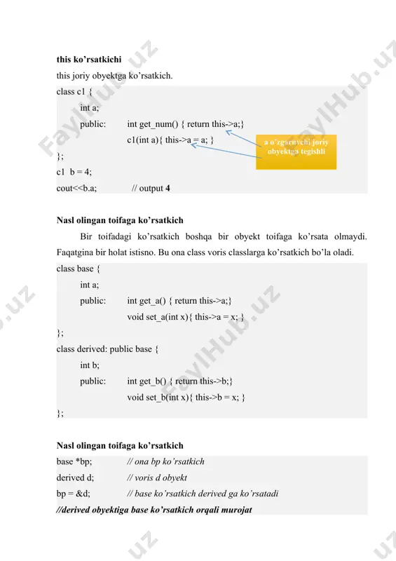 sinflar va ko’rsatkichlar (dasturlash) - Page 4