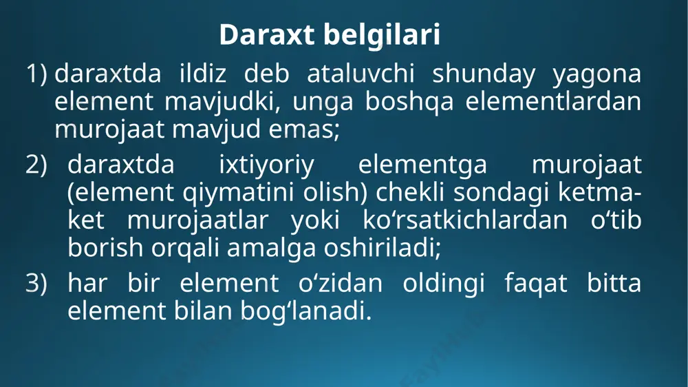 2-ma’ruza. daraxtlar grafning xususiy holati sifatida - Page 5
