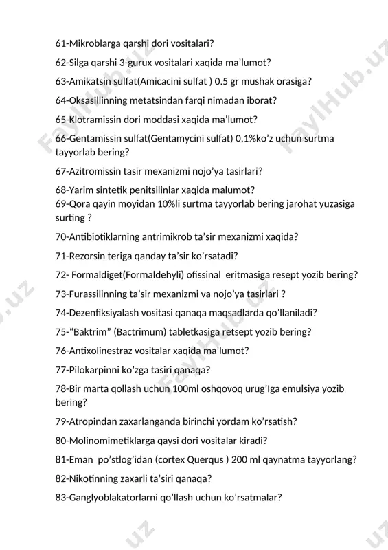 farmakologiya oraliq nazorat savollari - Page 4