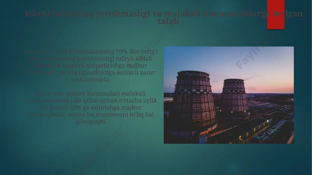 a modernizatsiya qilish yangi texnologiyalarni joriy etish, masalan, sun'iy intellekt va katta ma'lumotlar tahlili yordamida kon qazib olishni optimallashtirish, boyitish jarayonini 5-7% ga yaxshilashga yordam beradi. energiya samaradorligi yuqori bo'lgan yangi uskunalarni o'rnatish, masalan, 20% kam energiya sarflaydigan elektr dvigatellari, ishlab chiqarish xarajatlarini sezilarli darajada kamaytiradi va atrof-muhitga ta'sirni minimallashtiradi. iqtisodiy samaradorlik va raqobatbardoshlik qazib olish texnologiyalarini yangilashga yo'naltirilgan investitsiyalar o'rtacha 15% ga oshgan bo'lsa-da, bu ko'rsatkich raqobatbardoshlikni ta'minlash uchun yetarli emas, chunki xarajatlar ham o'smoqda. energiya narxlarining oshishi va atrof-muhitni muhofaza qilish talablarining kuchayishi, estoniston kon sanoatining iqtisodiy samaradorligini 5-7% ga pasaytirib, raqobatbardoshligini zaiflashtirmoqda. jamoatchilik fikri va mahalliy aholi bilan munosabatlar 2022-yilgi soʻrovnomalar shuni koʻrsatdiki, aholi oʻrtasida togʻ-kon sanoatining ekologik taʼsiriga nisbatan chuqur ishonchsizlik va 35% ga yaqin salbiy munosabat mavjud. estonian togʻ-kon sanoati loyihalarining 70% dan ortigʻi mahalliy aholi bilan muvofiqlashtirilmagan holda amalga oshirilib, noroziliklar va sud jarayonlariga olib kelmoqda. qonunchilik va tartibga solish muammolari qazib olish litsenziyalarini …