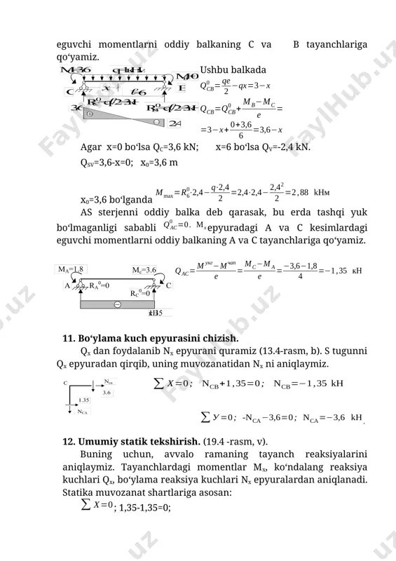 /2=3 кн х rв0=q(/2=3кн 2.4 3.6 � embed equation.3 ��� с мс=3.6 q=1кнм мв=0 в (=6 rс0=q(/2=3кн _1018178417.unknown 2 4 2 3 3 = - × = - = ш k n x qx qe q cb - = - = 3 2 0 = - + = e m m q q c b cb cb 0 x x - = + + - = 6 , 3 6 6 , 3 0 3 kh м 88 , 2 2 4 , 2 4 , 2 4 , 2 2 4 , 2 4 , 2 2 0 6 max = - × = × - × = q r m x 0 m . 0 = ac q
