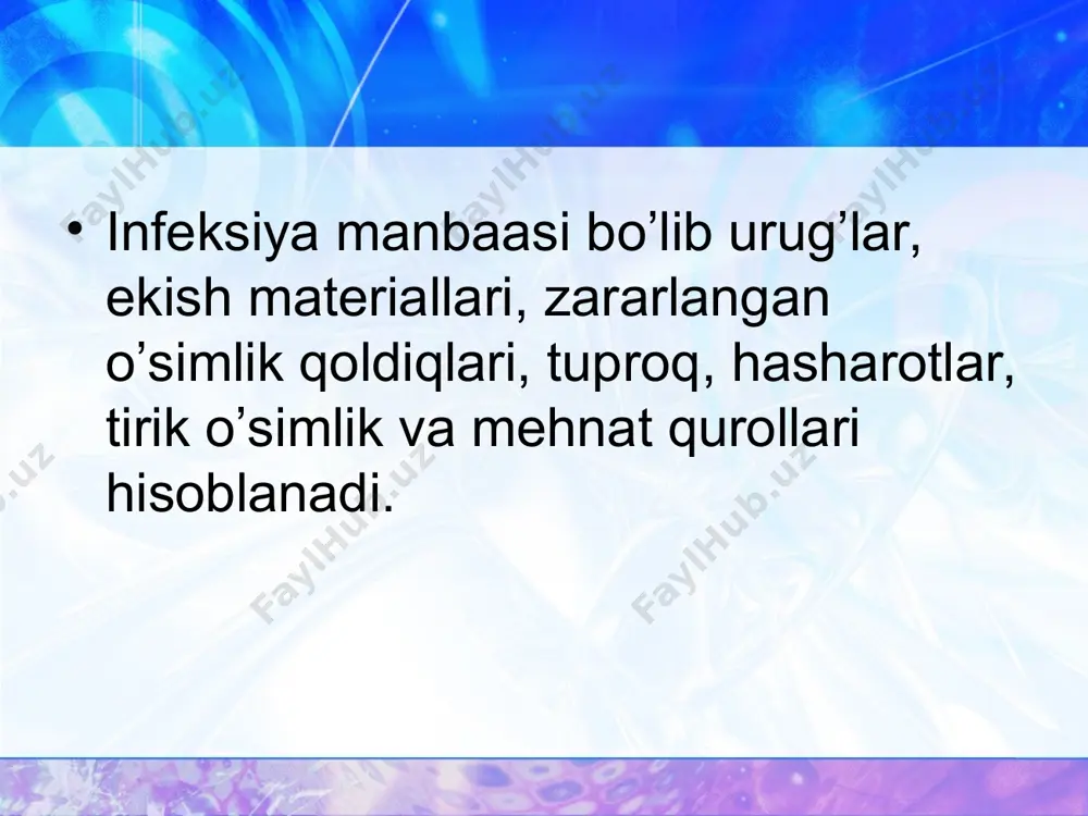 asi yog‘li bo‘lib qolganga o‘xshaydi. namgarchilik vaqtida oq yoki sarg‘ish yopishqoq suyuqlik oqib chiqadi. kasallangan barg teshikli bo‘lib qoladi, sarg‘ayadi va to‘kilib ketadi. бактериоз шелковицы распространен во многих странах, где выращивают эту культуру (франция, япония, австрия, америка, великобритания, индия, румыния, болгария, южная африка, страны снг). бактерии по патогенности относятся к узкоспециализированной группе и поражают только шелковицу. визуальные симптомы болезни — появление пятнистости на молодых листьях и побегах ранней весной. пятна па листьях сначала просвечиваются, затем темнеют, ткань высыхает и проваливается. на пораженных местах иногда появляется жидкость, представляющая собой бактериальную массу. бактерии могут проникать через естественные отверстия (устьица) и распространяться по межклеточным пространствам. бактериальная пятнистость листьев bacterial leaf spot бактериальную пятнистость листьев шелковицы вызывает патовар xanthomonas campestris pv. mori (синонимов нет), который входит в царство настоящие бактерии (bacteria), филум proteobacteria, класс gammaproteobacteria, порядок xanthomonadales (=lysobacteriales), семейство xanthomonadaceae (=lysobacteriaceae). 13 сортов (осенний азнииш-8, азнииш-9, лихи-5, лихи-2, токодзюмонзи, азербайджан-66, зокир-тут, санииш-38, санииш-36, м …