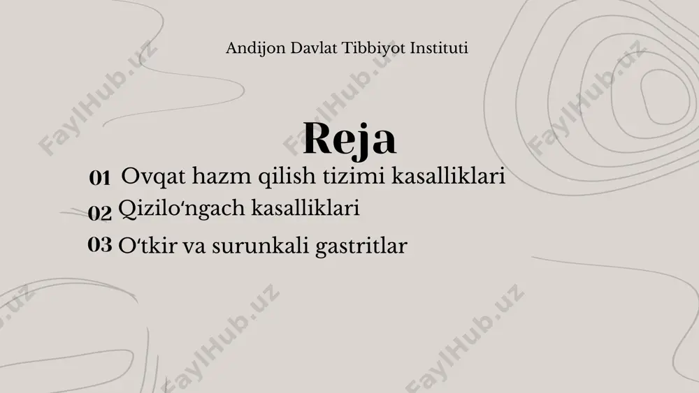 arqalgan holati gastroezofagial reflyuks (kislotali meʼda suyuqligi qiziloʻngʻach orqasiga oqib oʻtadigan holat, natijada oshqozon yonishi paydo boʻladi, tez-tez yurak urishi gastroezofagial reflyuks kasalligining belgilaridan biri) kasalligi boʻlib, surunkali shakllarda qiziloʻngʻach epiteliyasining oʻzgarishiga olib keladi, bu esa tibbiyotda barrett qiziloʻngʻachi deb nomlanadi. andijon davlat tibbiyot instituti qiziloʼngach kasalligiga uchragan koʼpgina bemorlar ogʼriqdan shikoyat qiladilar. odatda u toʼsh orqasida oʼrta chiziq, boʼylab zararlanish sohasiga taxminan mos keladigan joyda boʼladi, biroq u oʼng tomondan orqaga va toʼshdan chap tomonga berilishi ham mumkin. ogʼriqlar ovqat yeyish bilan bogʼliq boʼlishi va yutinishning buzilishi bilan oʼtishi mumkin (rak, stenoz, diskineziyada). koʼpincha bunday hollarda atayin qayt qilish bemor ahvolini yengillashtiradi. qiziloʼngachdan qusish (regurgitatio). qiziloʼngachdan qusish ovqat bilan kekirishga yaqin. bunday qusishdan oldin koʼngil aynishi kuzatilmaydi, unda odatda qorin boʼshligʼi va meʼda mushagi qisqarmaydi, ovqat kengayib va toʼlib ketgan qiziloʼngachdan uning devorlari spastik qisqarishi natijasida ogʼizga otilib chiqadi. andijon davlat tibbiyot instituti qiziloʻngach saratoni andijon davlat tibbiyot instituti …