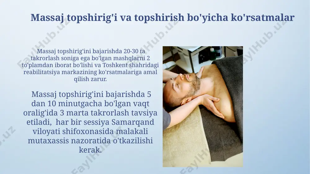 massaj topshirig'i va texnikalari bo'yicha ko'rsatmalar - Page 4