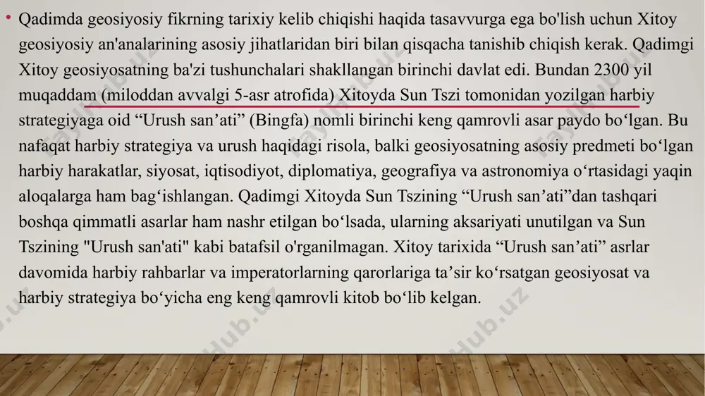 lat siyosatini o'rganishga harakat qildi. f.ratsel o‘zining shoh asari bo‘lmish «siyosiy geografiya» («politische geographie» 1897), «davlatlarning makoniy o‘sish qonunlari» (1897), «dengiz xalqlar qudratining omili sifatida» (1900) asarlarida o‘z geosiyosiy qarashlarini bayon etadi. fridrix ratselni garchi “geosiyosat” atamasini asarlarida ishlatmasa ham, u birinchilardan bo‘lib geosiyosiy uslubda fikr yuritganligi uchun geosiyosat fanining otasi deb nomlanadi. ratselning oʻzi ham oʻz gʻoyalari, oʻz navbatida, i.kant, v.fon gumboldt, k.ritter va boshqa nemis mutafakkirlarining qarashlaridan kelib chiqqan boʻlib, ular jismoniy muhit va uning ijtimoiy-tarixiy taraqqiyotga taʼsiriga katta eʼtibor berganlar. masalan, gumboldtning fikricha, landshaft elementlari cheksiz xilma-xillikda takrorlanib, yer sharining muayyan mintaqalarida yashovchi xalqlarning xarakteriga muhim ta'sir ko'rsatadi. shunga ko'ra, ratsel yer sharini yaxlit bir butun deb hisobladi, uning ajralmas qismi insondir. u o'simlik va hayvonot dunyosi kabi inson o'z muhitiga moslashishi kerak deb hisoblagan. f. ratsel “davlatning fazoviy o‘sish qonunlari” (1896) asarida davlatlarning fazoviy o‘sishining ettita asosiy qonunlarini shakllantirgan, ularning aksariyati shu paytgacha o‘z ahamiyatini yo‘qotmagan: …