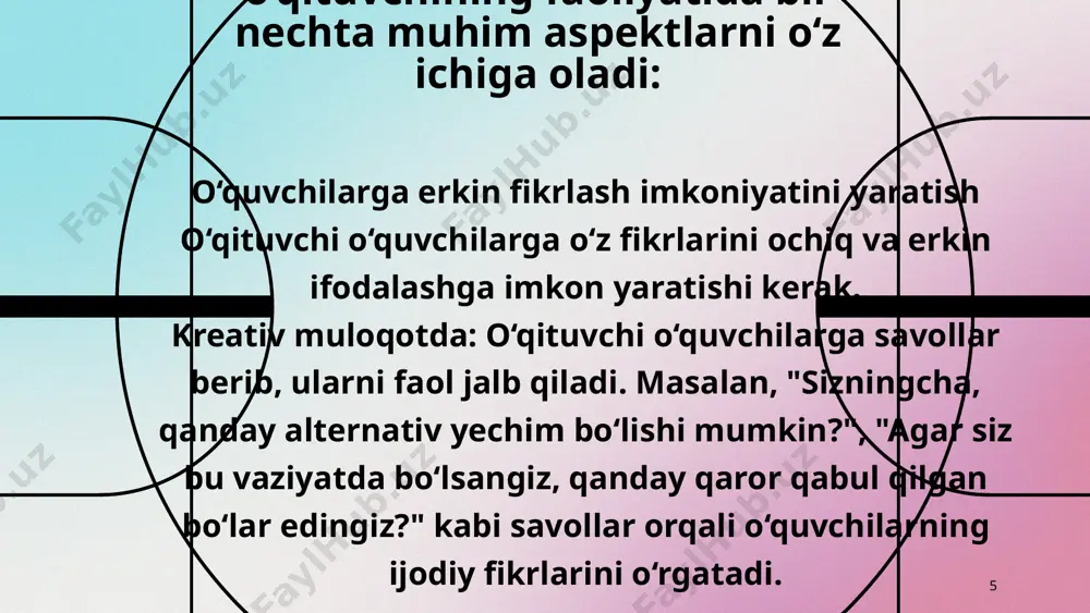 anma – t “sano standart” nashriyoti, 2015. – 81-b 2.muslimov n.a., va boshqalar. kasb ta’limi o'qituvchilarining kasbiy kompetentligini. 3.shakllantirish texnologiyasi. monografiya.“fan va texnologiy” nashriyoti, t.: 2013-. y. 300-bet. okhunov,m., & minamatov, y. (2021). application of innovative projects in. information systems. 4.european journal of life safety and stability (2660 -9630), 11, -168.bet 5.m.x.toxtaxodjayeva va b. prof. m.x.toxtaxodjayevaning umumiy tahriri ostida pedagogika nazariyasi / otm uchun darslik. – t.:“iqtisod-moiya”, 2010. – 140-b 19 thank you image1.jpeg image2.jpeg image6.png image4.jpeg image3.jpeg image7.jpeg image5.jpeg image8.png image9.png image10.png /docprops/thumbnail.jpeg