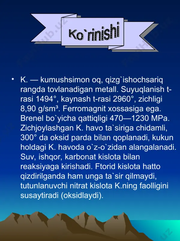 kobalt kimyoviy brikmalari - Page 5