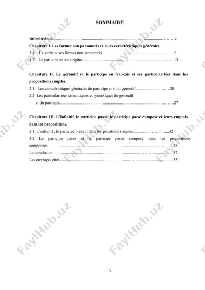 les formes non-personnels du verbe et leurs particularités dans les propositions simples et composées — DOCX