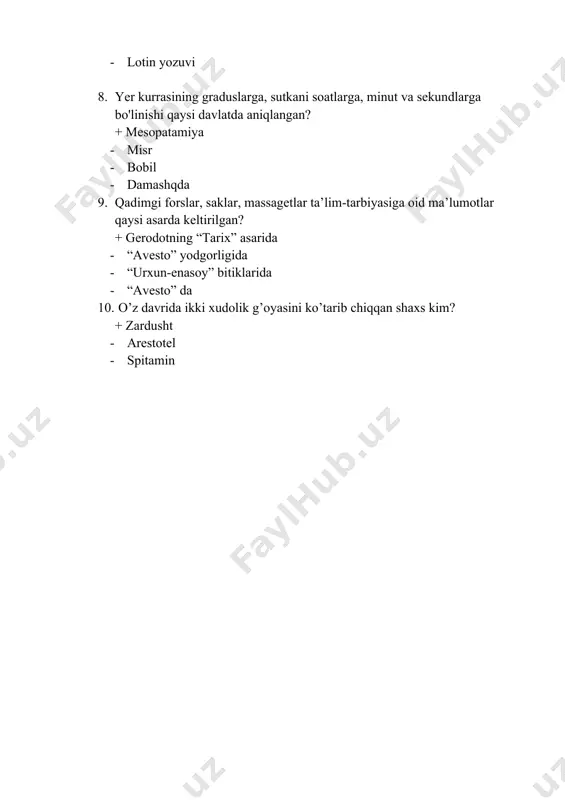 pedagogika tarixi faniga alohida mavzu - Page 2