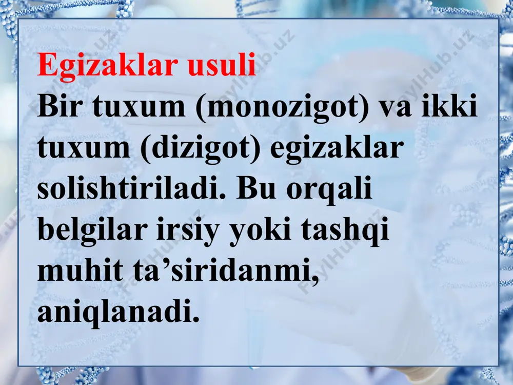 odam irsiyatini o‘rganish asosiy usullar - Page 4