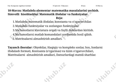 kompyuter algebra sistemasi — PPTX