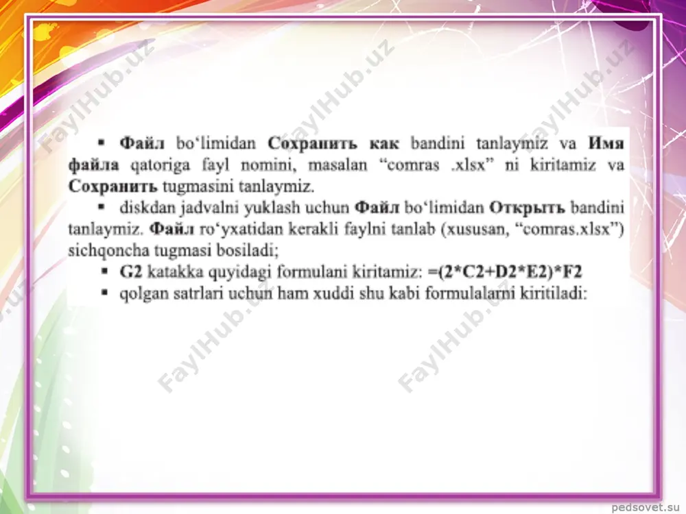 formulalar satridan foydalanish - Page 5