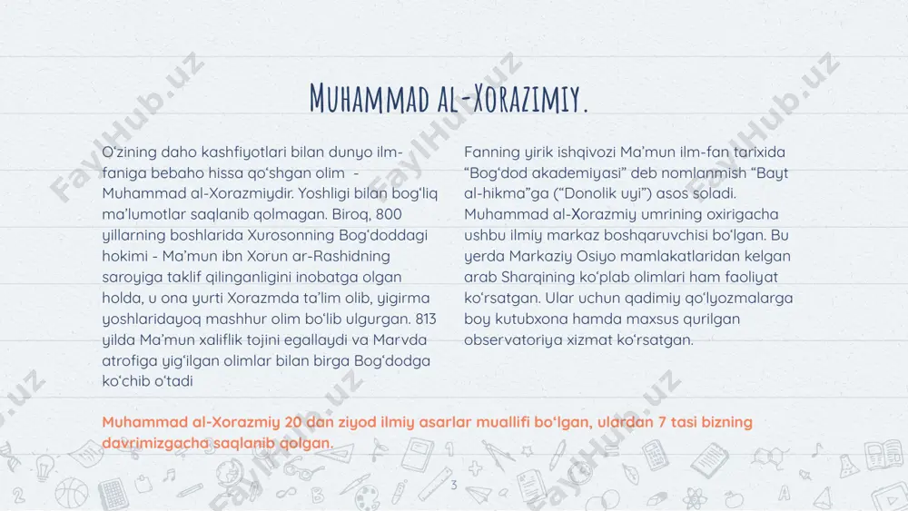 abu ja'far(abu abdulloh) muhammad ibn muso al xorazmiy - Page 3