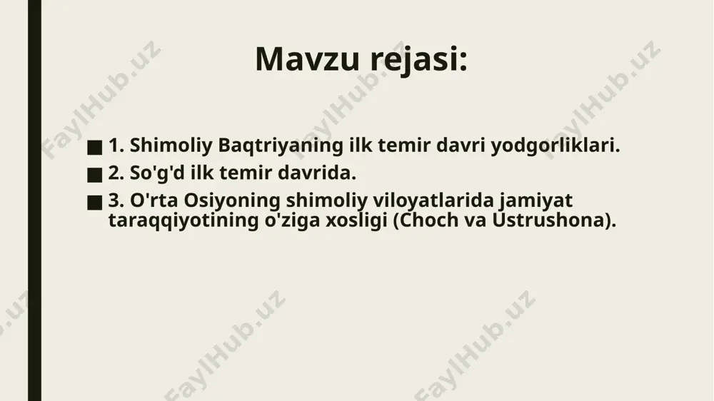 b, mil. avv. vi-v asrlarga oid qatlamlarni o‘rgangan. boloi hisor manzilgohi antik davri mualliflari asarlarida qayd qilingan qadimgi baqtriyaning maʼmuriy markaziga baqtr shahri bilan qiyoslangan. shimoliy baqtriya hududi arxeologik jihatdan yaxshi o‘rganilgan. surxon vohasida shahar turidagi yodgorliklardan eng yirigi qiziltepa manzilgohi hisoblanadi. umumiy maydoni 30 ga. dan iborat ko‘hna shahar ark va shahriston va shahar atrofidagi dehqonchilik okrugi qismlaridan tashkil topgan. ko‘hna shahar o‘rnida ilk temir davrining boshida dastlabki dehqonchilik qishlog‘i shakllangan. keyingi (qizil ii) bosqichda maydoni kengayib, shimoli-g‘arbida ark (may. 2 ga.) paydo bo‘lgan va uning yon atrofida uy-joy imoratlari qurilib, mudofaa devori barpo etilgan. mil. avv. vi-iv asrlarda (qizil iii) yangi qurilish imoratlari qurilib, shahar har tomonlama rivojlangan. bu davrda qo‘shimcha mudofaa devorida barpo etilib, uning qalinligi 5 m. yetgan. mudofaa devori yarim aylana burjlar shaxmat kataklari shaklida joylashgan jangovar shinaklar bilan kuchaytirilgan. qiziltepa qo‘hna shahri dastlab qadimgi baqtriya podsholigiga, keyinchalik esa satraplikka bo‘ysungan kichik maʼmuriy tuzilmaning markazi …