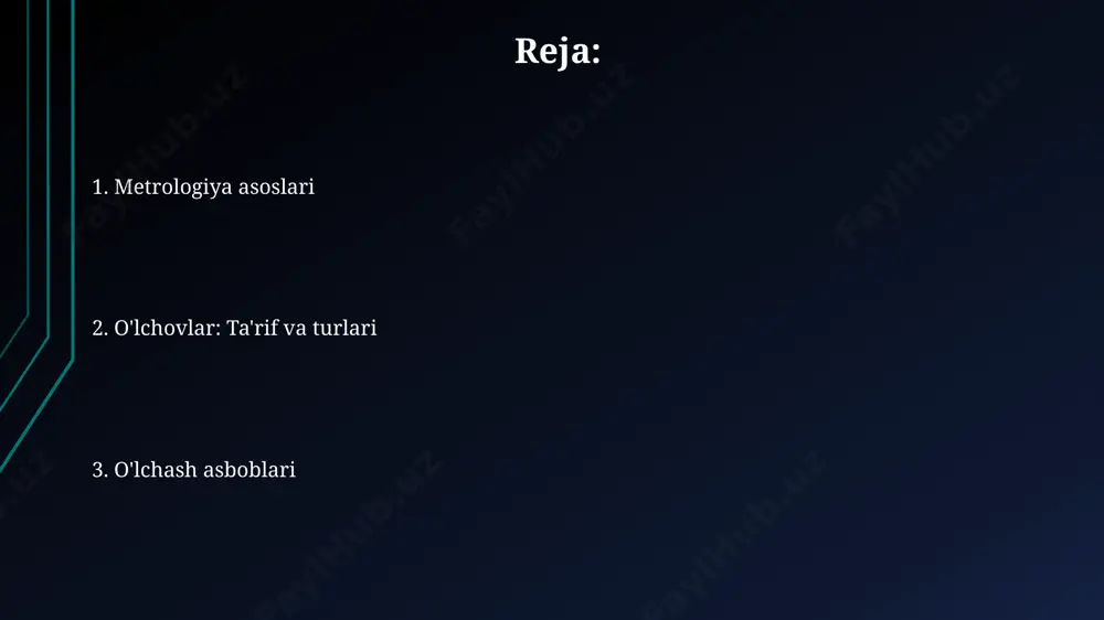 'g'ridan-to'g'ri o'lchovlar to'g'ridan-to'g'ri o'lchovlarning ishonchliligi, o'lchov asbobining aniqligi va o'lchash jarayonining to'g'ri bajarilishiga, shu jumladan, 5-10 marta takrorlash orqali o'rtacha qiymatni topishga bog'liq. to'g'ridan-to'g'ri o'lchashlar natijalarini aniqlik darajasi 0,1 mm dan 1 mm gacha bo'lgan mikrometrlar yordamida olish mumkin, bu esa yuqori aniqlik talab qilinadigan ishlov berish jarayonlarida muhim ahamiyatga ega. o'lchovlarning turlari to'g'ridan-to'g'ri o'lchovlar ob'ektning o'lchamini bevosita o'lchash vositasi yordamida aniqlaydi, masalan, 10 sm uzunlikdagi chiziqni o'lchash. bilvosita o'lchovlar esa boshqa kattaliklarni o'lchash orqali aniqlanadi. o'lchovlarning takrorlanuvchanligi 0,1% dan 5% gacha o'zgarib turadi va bu o'lchash natijalarining ishonchliligi va aniqligini ko'rsatadi, shuningdek, ishlatilgan asbobning sifatiga bog'liq. o'lchash vositalarining turlari o'lchash vositalarining aniqligi 0,1 mm dan 1 mm gacha bo'lgan diapazonda farqlanishi mumkin, bu ularning qo'llanilish sohasini va o'lchanadigan buyumlarning o'lchamlarini aniqlaydi. raqamli o'lchash vositalari, masalan, kalibrlar yoki mikrometrik vintlar, 0,01 mm gacha aniqlik bilan o'lchovlarni avtomatlashtiradi va ma'lumotlarni qayta ishlashni tezlashtiradi. mexanik o'lchash vositalari mexanik ko'rsatkichlarni o'lchashda, masalan, manometrlar …