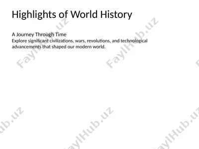 highlights of world history — PPTX