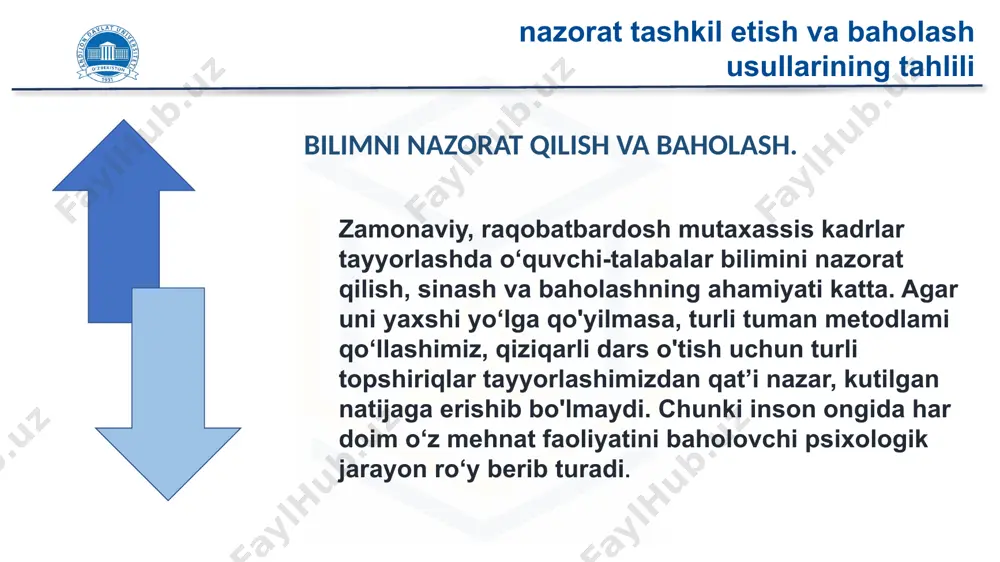 nazoratni tashkilotish va baholash usullarining tahlili - Page 3