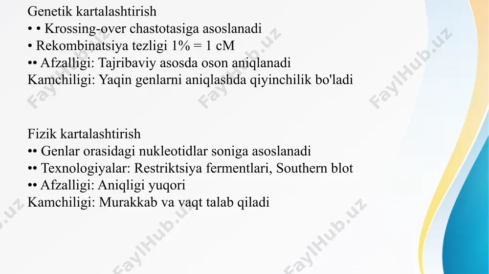 genlarni kartalashtirish usullari - Page 4