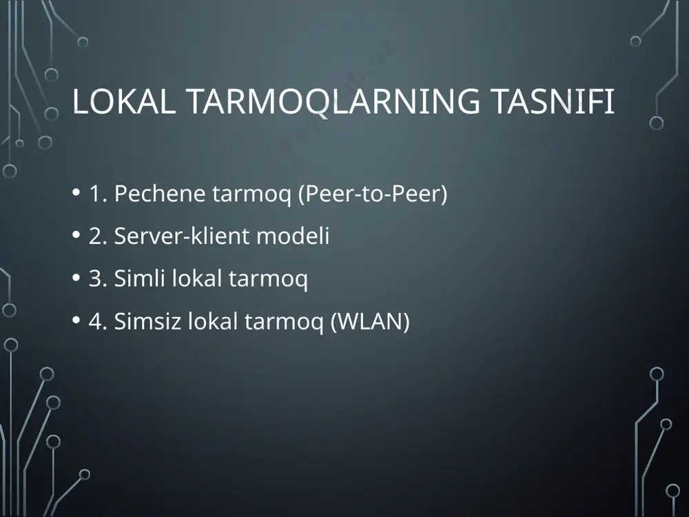 lokal tarmoqlarning turlari - Page 4