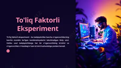 to'liq faktorli eksperiment — PPTX