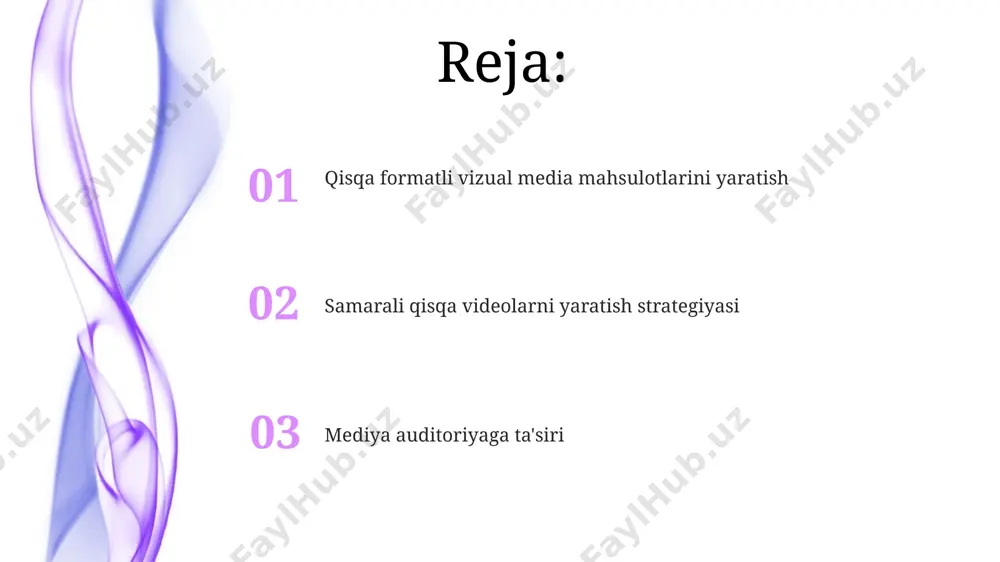 bo'lib, brendlarga tegishli xabarlarni samarali tarqatish imkonini beradi. zamonaviy media, 70% dan ortiq aholi kundalik hayotini qamrab olgan holda, ularning fikrlash uslubi, iste'mol odatlari va siyosiy qarashlariga sezilarli ta'sir ko'rsatadi. fikrlash uslubiga ta'sir reklamalar kabi 15 soniyali videolar, odamlarning xotirasida 7 ± 2 birlik ma'lumotni saqlash qobiliyatiga moslashtirilgan holda yaratilishi, fikrlash uslubiga ta'sir qiladi. tezkor montaj va dinamik vizuallarni qo'llash orqali, 30 soniyali videolar, miya tomonidan ma'lumotni qayta ishlash tezligini oshirib, fikrlash jarayonini tezlashtiradi. tomoshabinlarning xulq-atvoriga ta'sir qisqa videolar orqali taqdim etilgan ma'lumotlar, miya tomonidan uzun formatdagi matnlarga nisbatan 2 barobar tezroq qabul qilinadi, bu esa tezkor ta'sir va o'zgarishlarga olib kelishi mumkin. qisqa formatdagi videolar tomoshabinlarning e'tiborini 8 soniyagacha ushlab turishi mumkin, bu esa tezkor xabarlarni yetkazish va hissiy ta'sirni kuchaytirish imkonini beradi. kelajakdagi tendentsiyalar va istiqbollar qisqa formatli videolar uchun sun'iy intellekt (ai) asosidagi tahrirlash vositalarining va avtomatlashtirilgan generatorlarning keng qo'llanilishi kontent yaratish jarayonini 50% gacha tezlashtiradi. metavers …