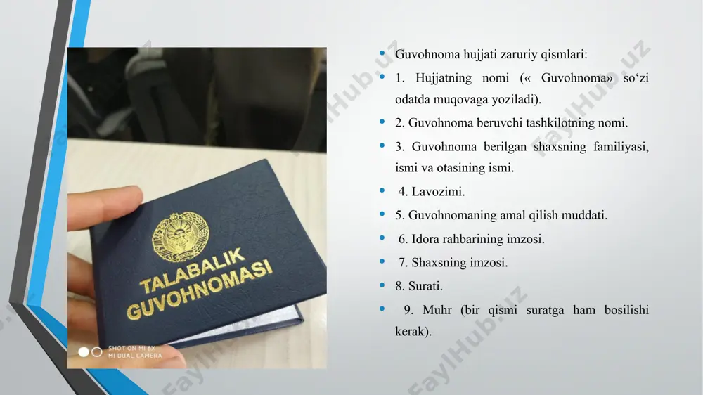 guvohnoma va uning zaruriy qismlari - Page 4